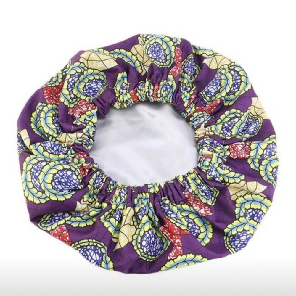 Amaka Ankara Silk Hair Bonnet